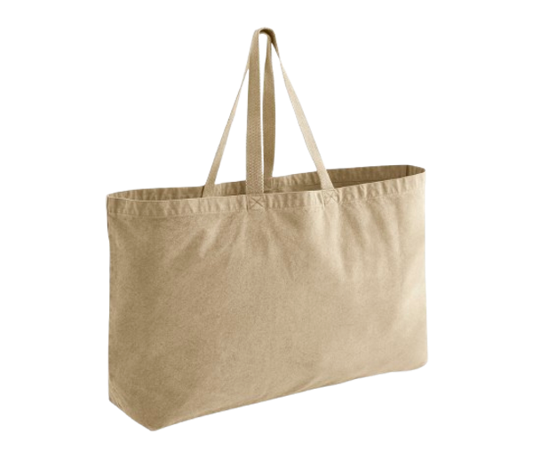 GARMENT DYED OVERSIZED TOTE BAG 407GSM Vintage Sand WESTFORD MILL