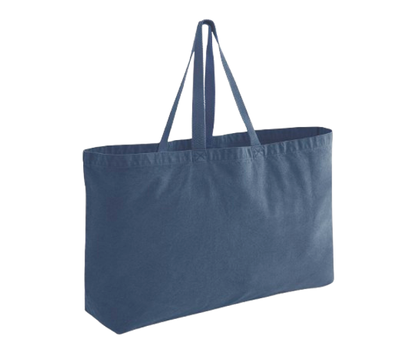 GARMENT DYED OVERSIZED TOTE BAG 407GSM Vintage Denim WESTFORD MILL