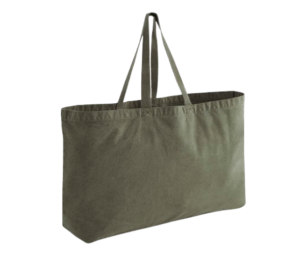 GARMENT DYED OVERSIZED TOTE BAG 407GSM Vintage Moss WESTFORD MILL