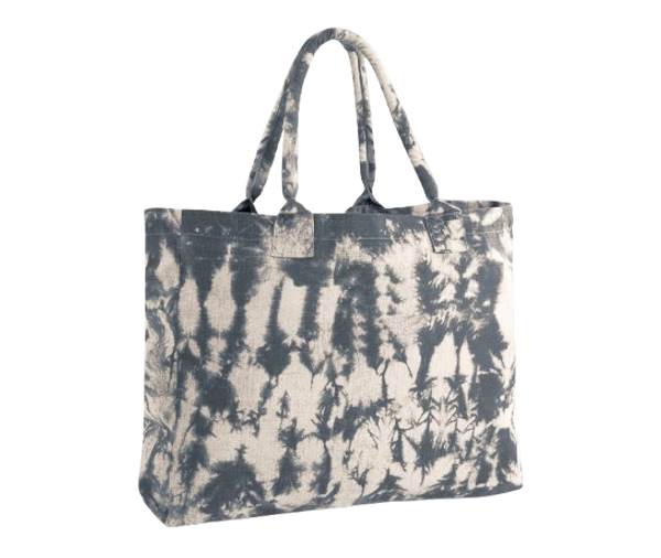 TIE DYE CANVAS TOTE BAG Natural / Black Tie Dye WESTFORD MILL