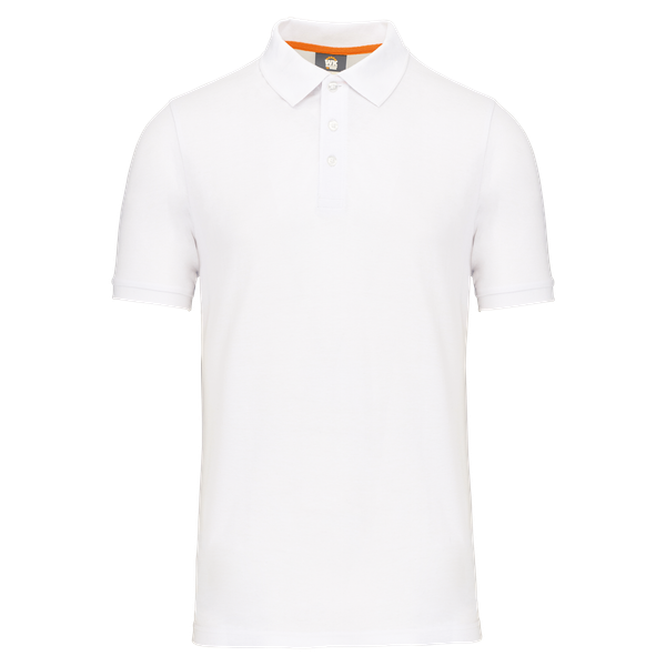 Polo écoresponsable homme White WK. Designed To Work