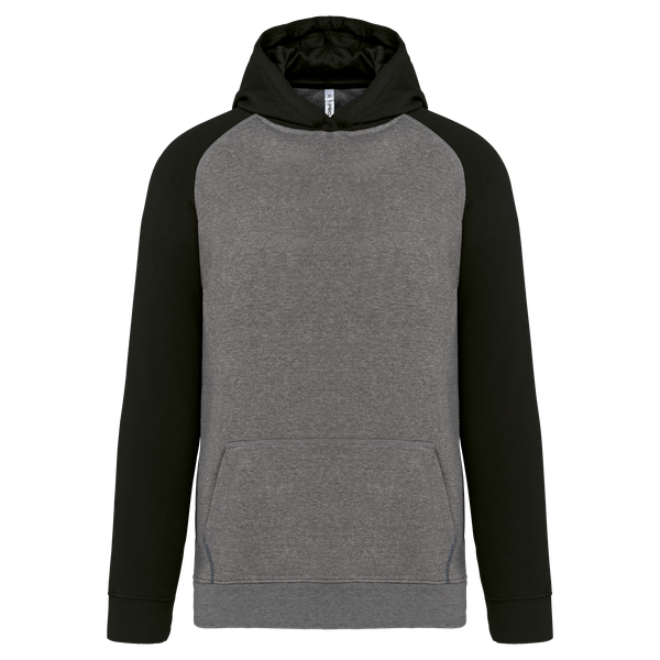 Sweat-shirt capuche bicolore enfant Grey Heather / Black PROACT®