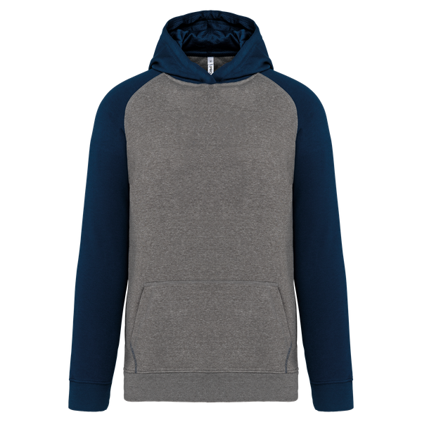 Sweat-shirt capuche bicolore enfant Grey Heather / Sporty Navy PROACT®