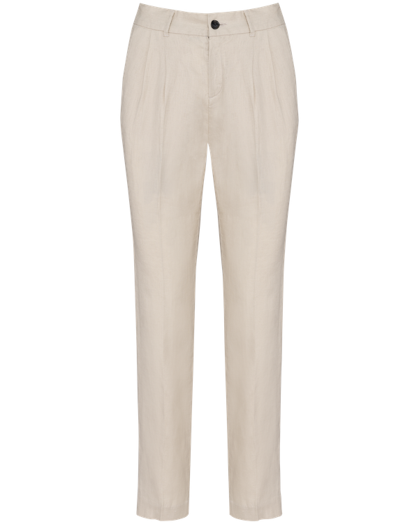 Pantalon en lin femme Linen Sand Spasso