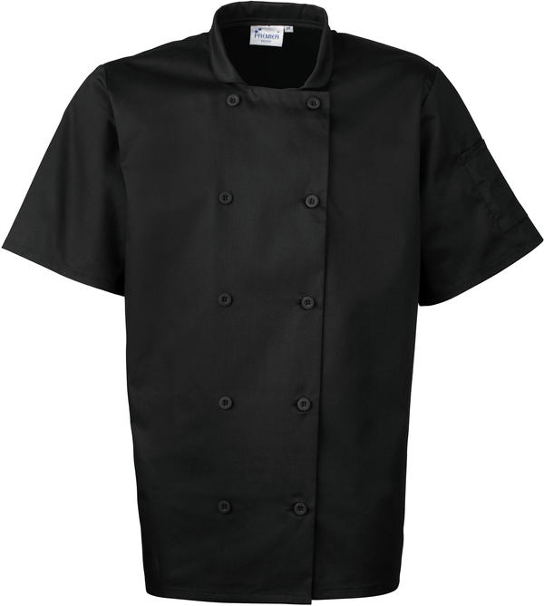 Veste de cuisine manches courtes Black Premier