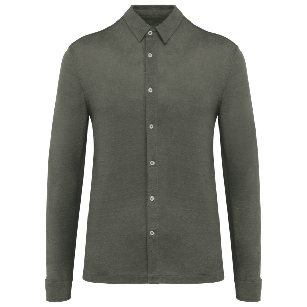 Chemise en lin homme Organic Khaki Spasso