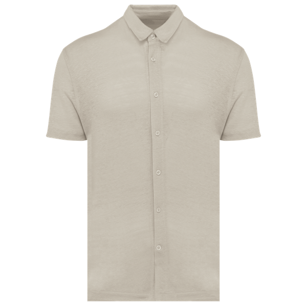 Chemise à manches courtes en lin homme Linen Sand Spasso