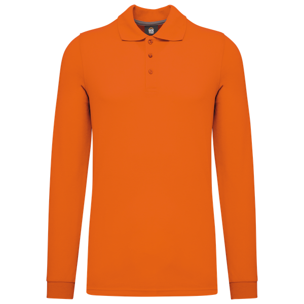 Polo manches longues homme Orange WK. Designed To Work
