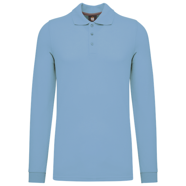 Polo manches longues homme Sky Blue WK. Designed To Work