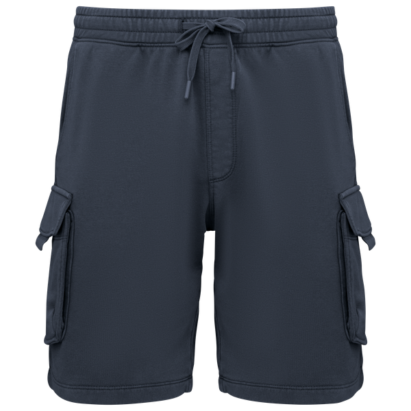 Short cargo écoresponsable délavé French Terry homme Washed Navy Blue Native Spirit