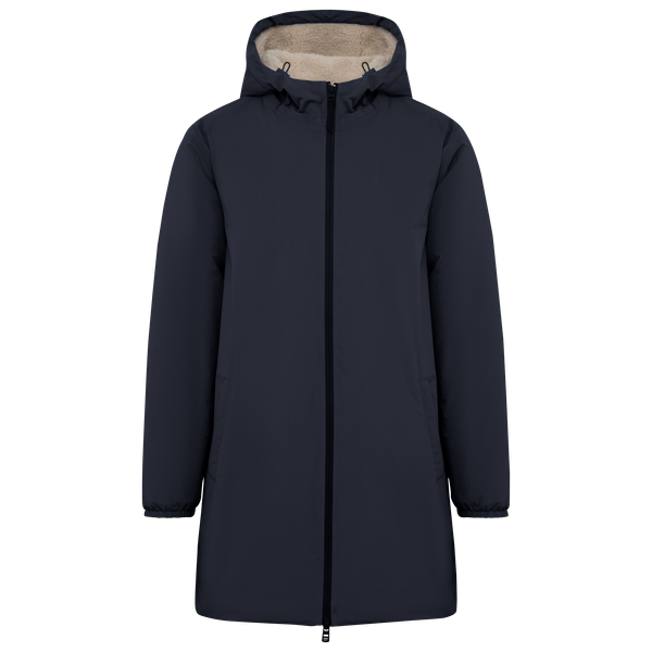 Veste écoresponsable imperméable doublée en sherpa unisexe Navy Blue Native Spirit