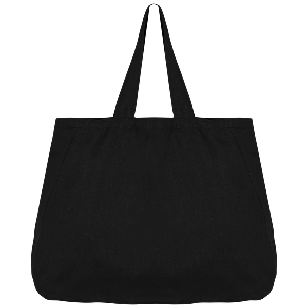 Sac shopping en lin 160GSM Black Spasso