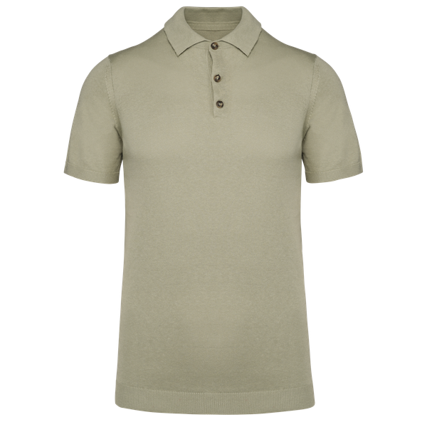 Polo écoresponsable en maille homme Almond Green Spasso