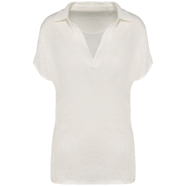 Polo en lin femme Ivory Spasso