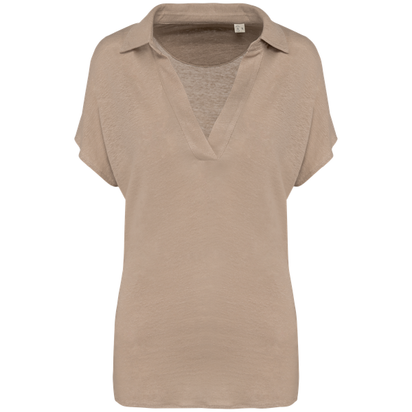 Polo en lin femme Wet Sand Spasso