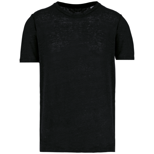 T-shirt en lin homme Black Spasso