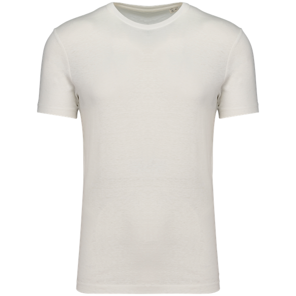 T-shirt écoresponsable en coton bio et lin unisexe Ivory Spasso