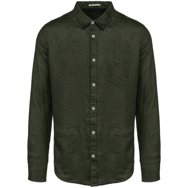 Chemise en lin homme Organic Khaki Spasso