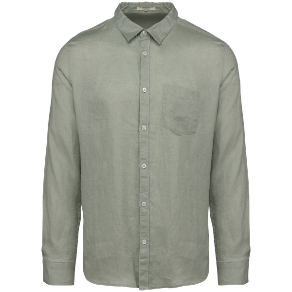 Chemise en lin homme Almond Green Spasso