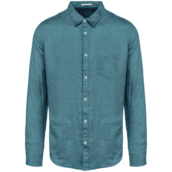 Chemise en lin homme Adriatic Blue Spasso
