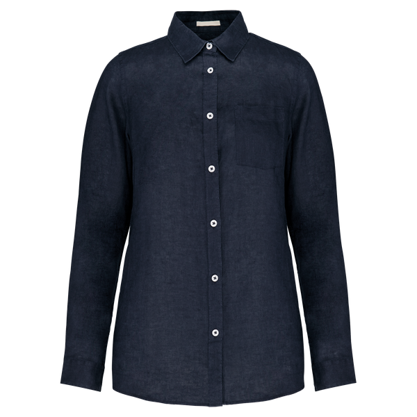 Chemise en lin femme Navy Blue Spasso