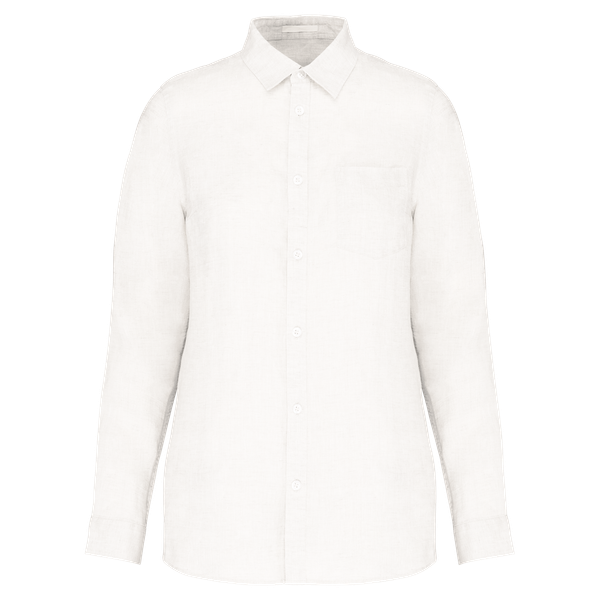 Chemise en lin femme White Spasso