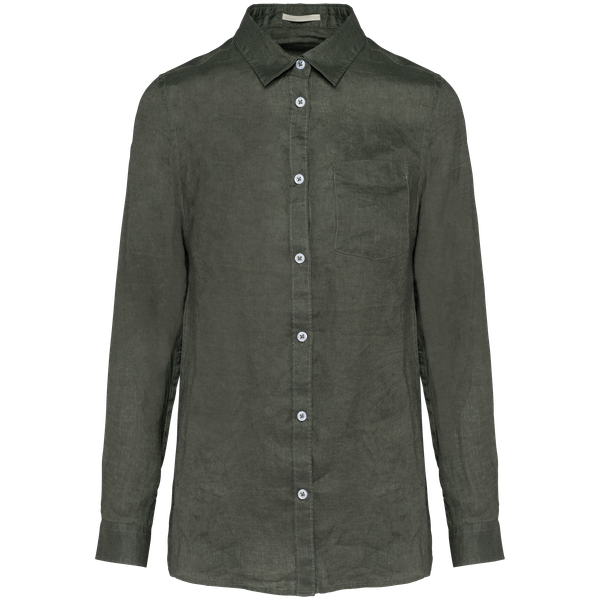 Chemise en lin femme Organic Khaki Spasso