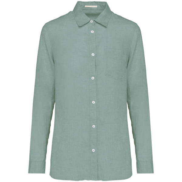 Chemise en lin femme Jade Green Spasso