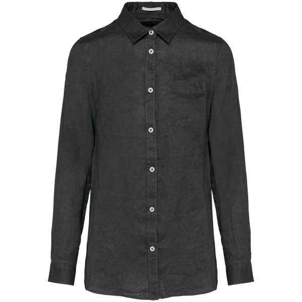 Chemise en lin femme Anthracite / Grey Spasso