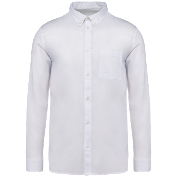 Chemise écoresponsable en lyocell homme Washed White Spasso