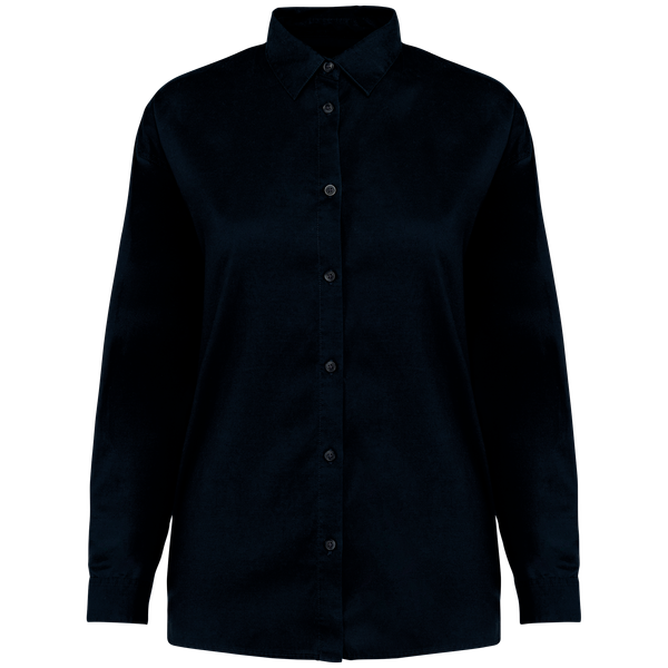 Chemise écoresponsable en lyocell femme Washed dark navy Spasso