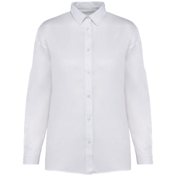 Chemise écoresponsable en lyocell femme Washed White Spasso