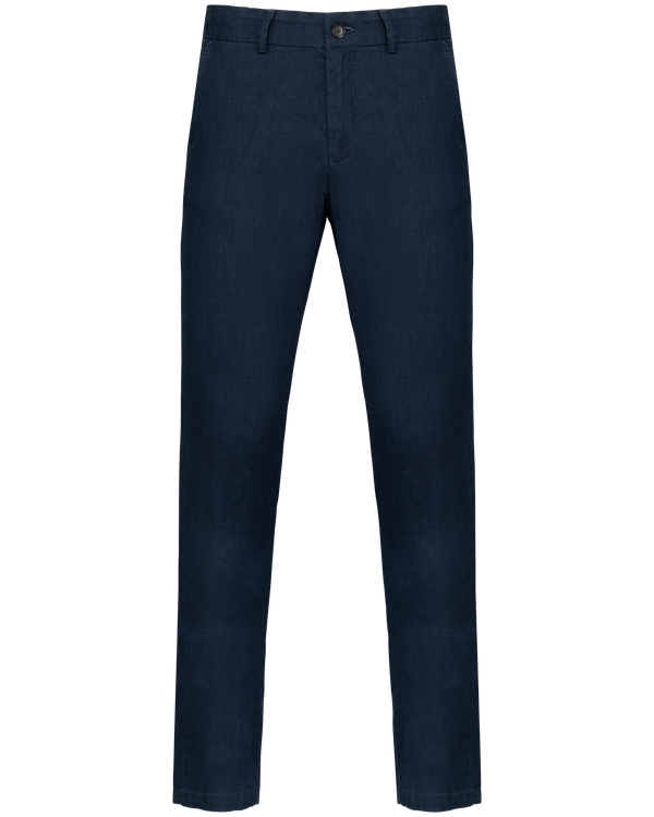 Pantalon en lin homme Navy Blue Spasso