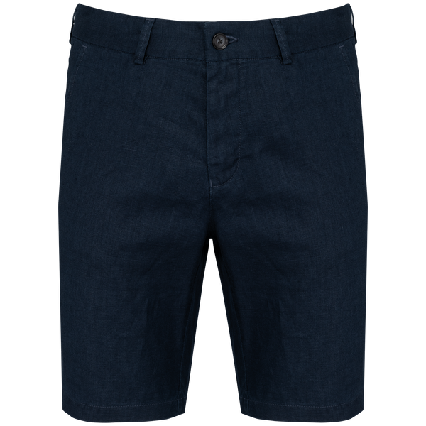 Bermuda en lin homme Navy Blue Spasso