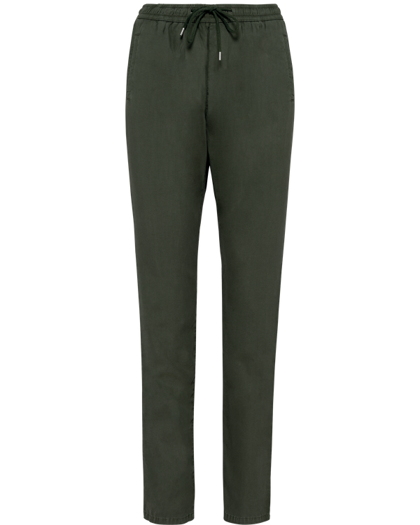 Pantalon écoresponsable délavé en lyocell femme Washed Organic Khaki Spasso