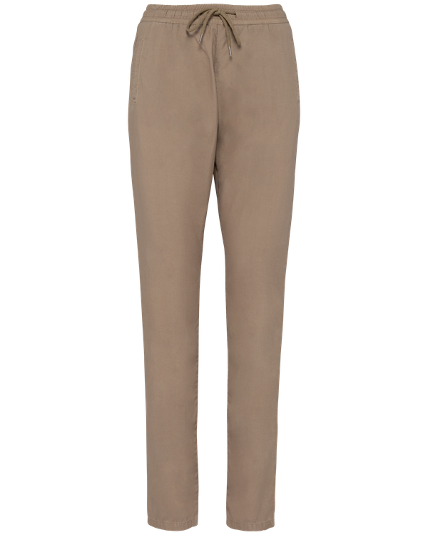 Pantalon écoresponsable délavé en lyocell femme Washed Wet Sand Spasso