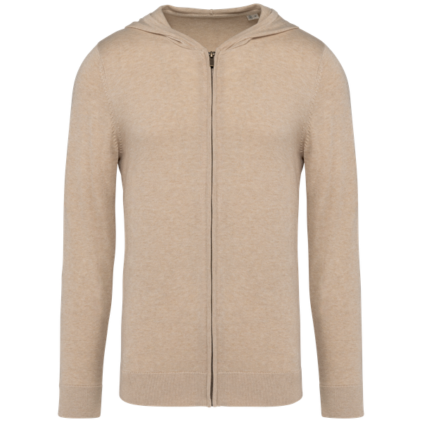 Pull écoresponsable à capuche en lyocell homme Beige Sand Heather Spasso
