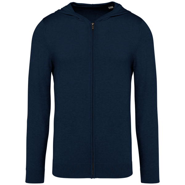 Pull écoresponsable à capuche en lyocell homme Navy Blue Spasso