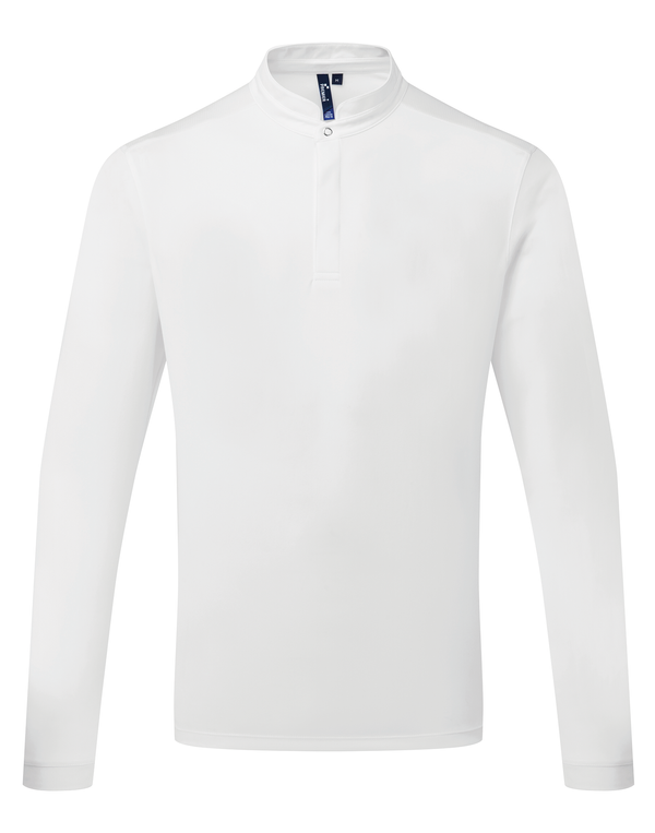 Polo de cuisinier Coolchecker Essential à manches longues White Premier