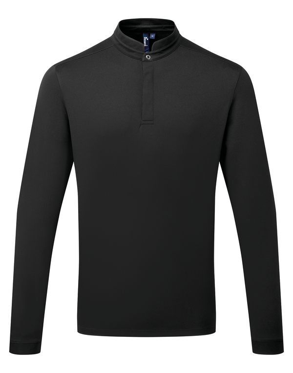 Polo de cuisinier Coolchecker Essential à manches longues Black Premier