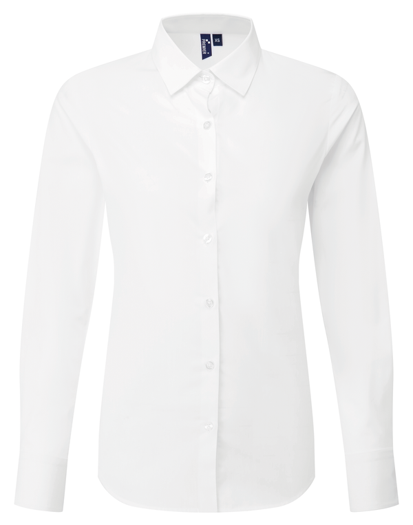 Chemise popeline RECYCLIGHT à manches longues pour femme White Premier