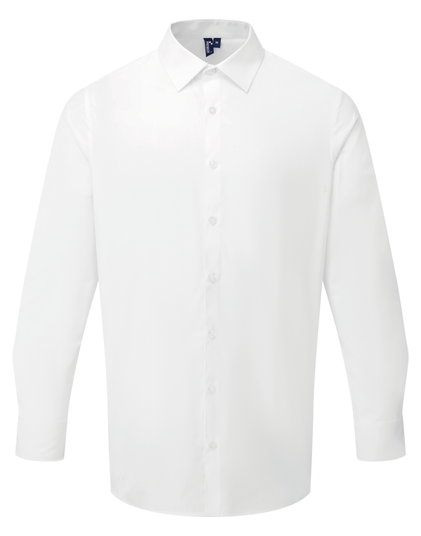 Chemise popeline RECYCLIGHT à manches longues pour homme White Premier