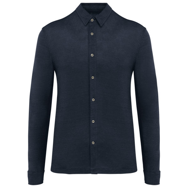 Chemise en lin homme Navy Blue Spasso