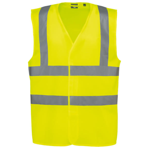 Gilet adulte haute visibilité unisexe Hi Viz Yellow WK. Designed To Work