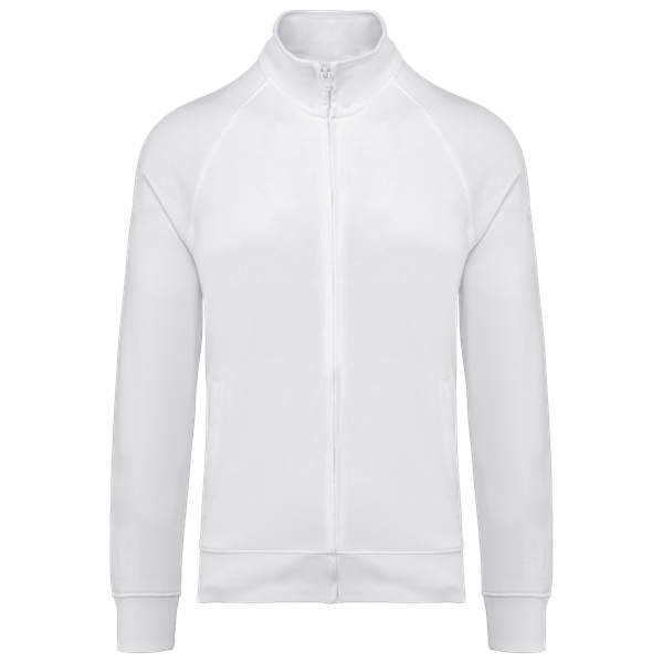 Veste molleton coton manches raglan unisexe White WK. Designed To Work
