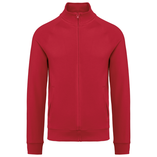 Veste molleton coton manches raglan unisexe Red WK. Designed To Work