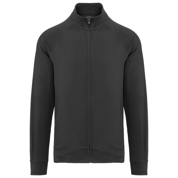 Veste molleton coton manches raglan unisexe Dark Grey WK. Designed To Work