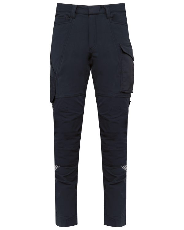 Pantalon léger stretch recyclé multipoches unisexe Navy WK. Designed To Work