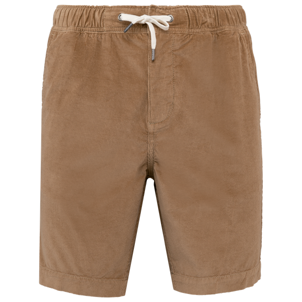 Short écoresponsable en velours côtelé homme Dark camel Spasso