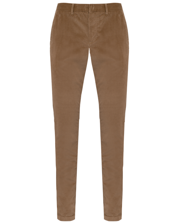 Pantalon écoresponsable en velours côtelé homme Dark camel Spasso